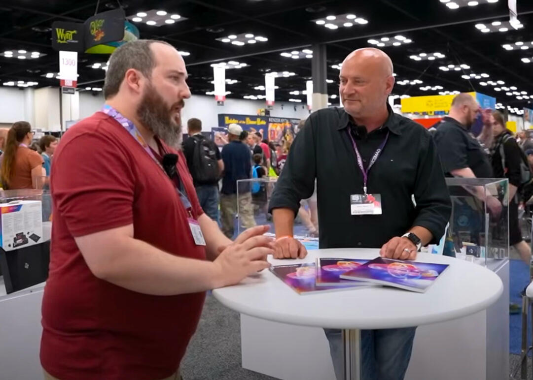 Fui convidado pela Asmodee para a Gen Con 2024 pra cobrir o lançamento de Altered, seu novo TCG, e entrevistar o presidente da Gamegenic.